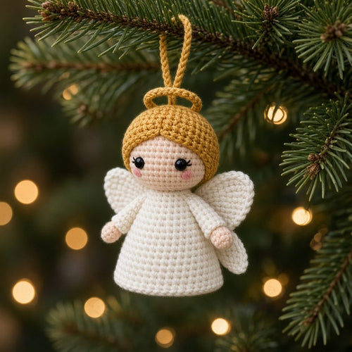Crochet angel Christmas ornament