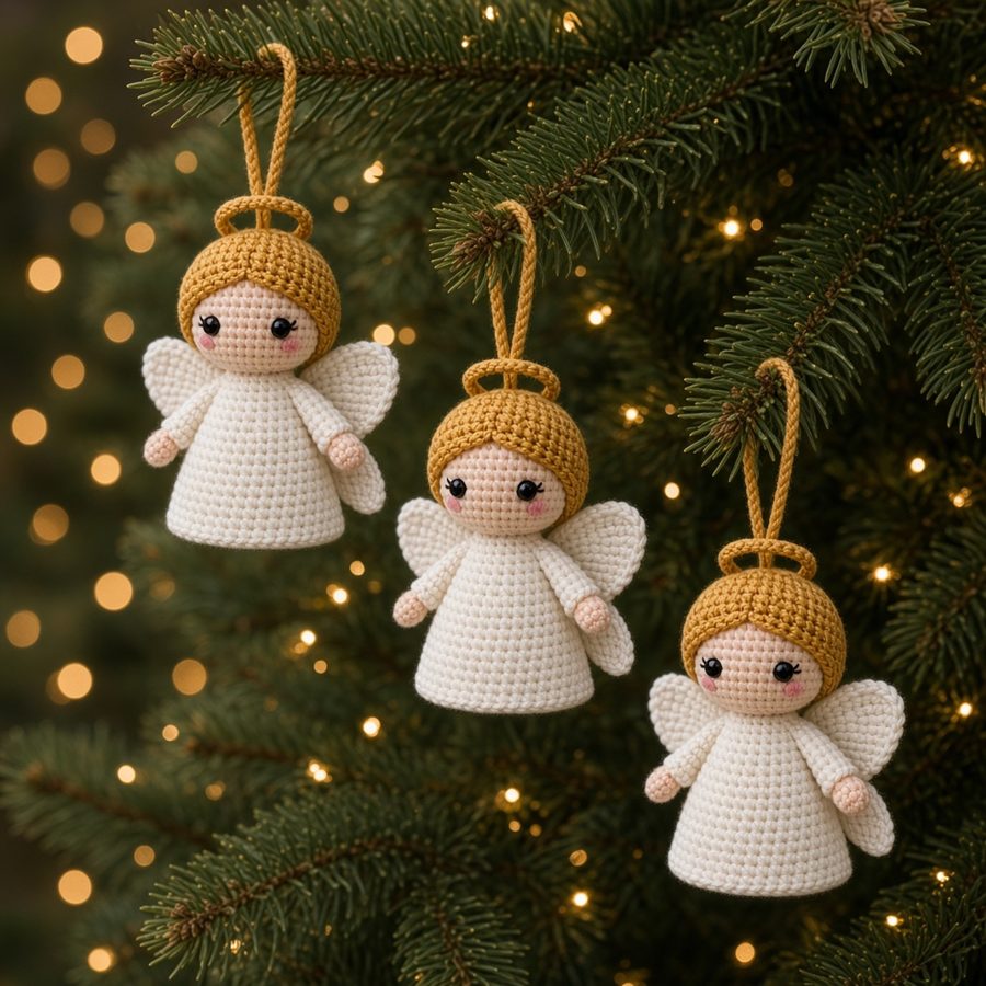 Crochet angel Christmas ornament, photo 2