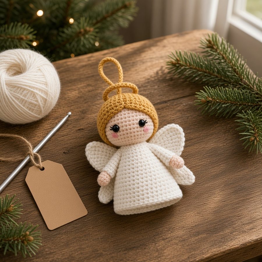 Crochet angel Christmas ornament, photo 3