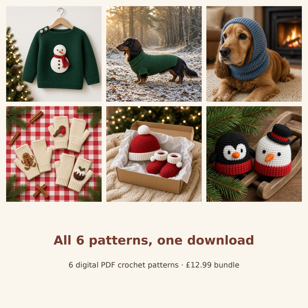 Christmas Crochet Pattern Bundle of 6, photo 2
