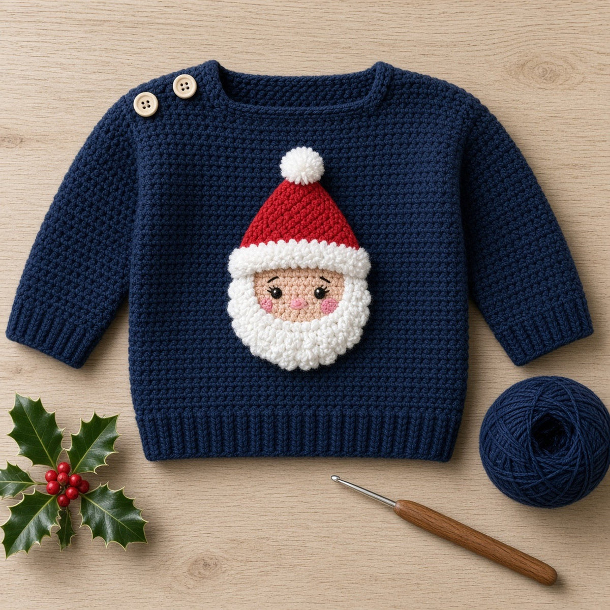 Baby Christmas Jumper, crochet pattern, photo 3