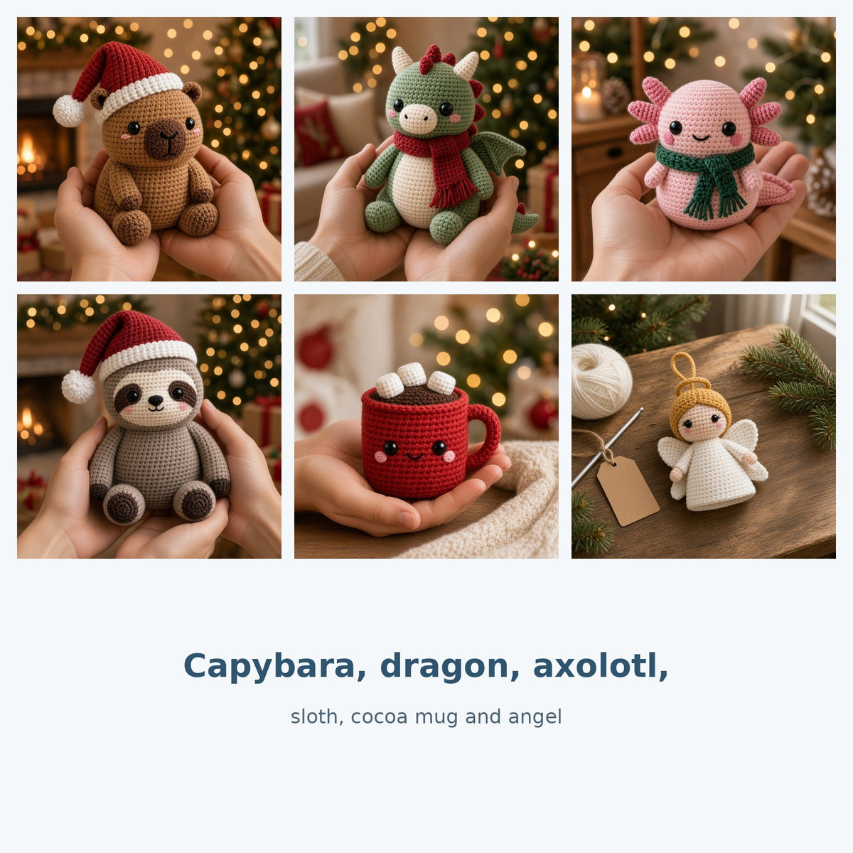 Cosy Christmas Crochet Pattern Bundle of 6, photo 3