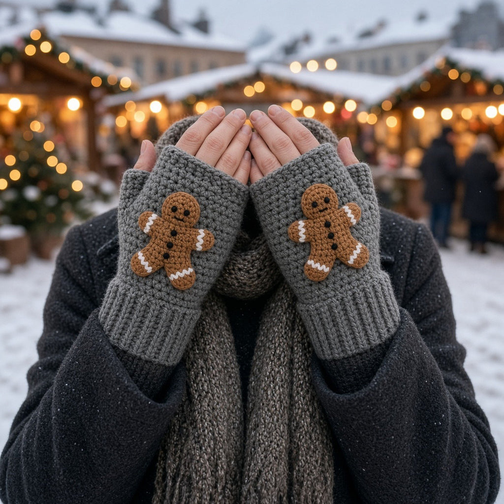 Christmas Fingerless Gloves, crochet pattern, photo 3