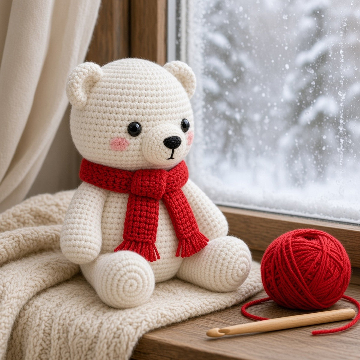 No Sew Polar Bear with Scarf, crochet pattern, photo 2