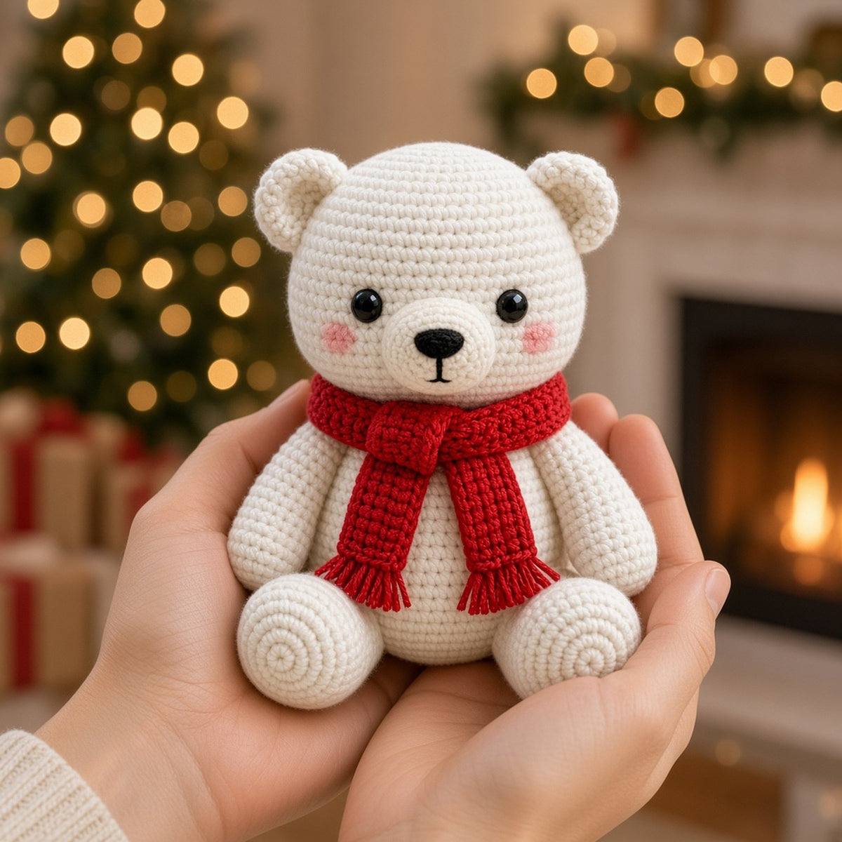 No Sew Polar Bear with Scarf, crochet pattern, photo 3