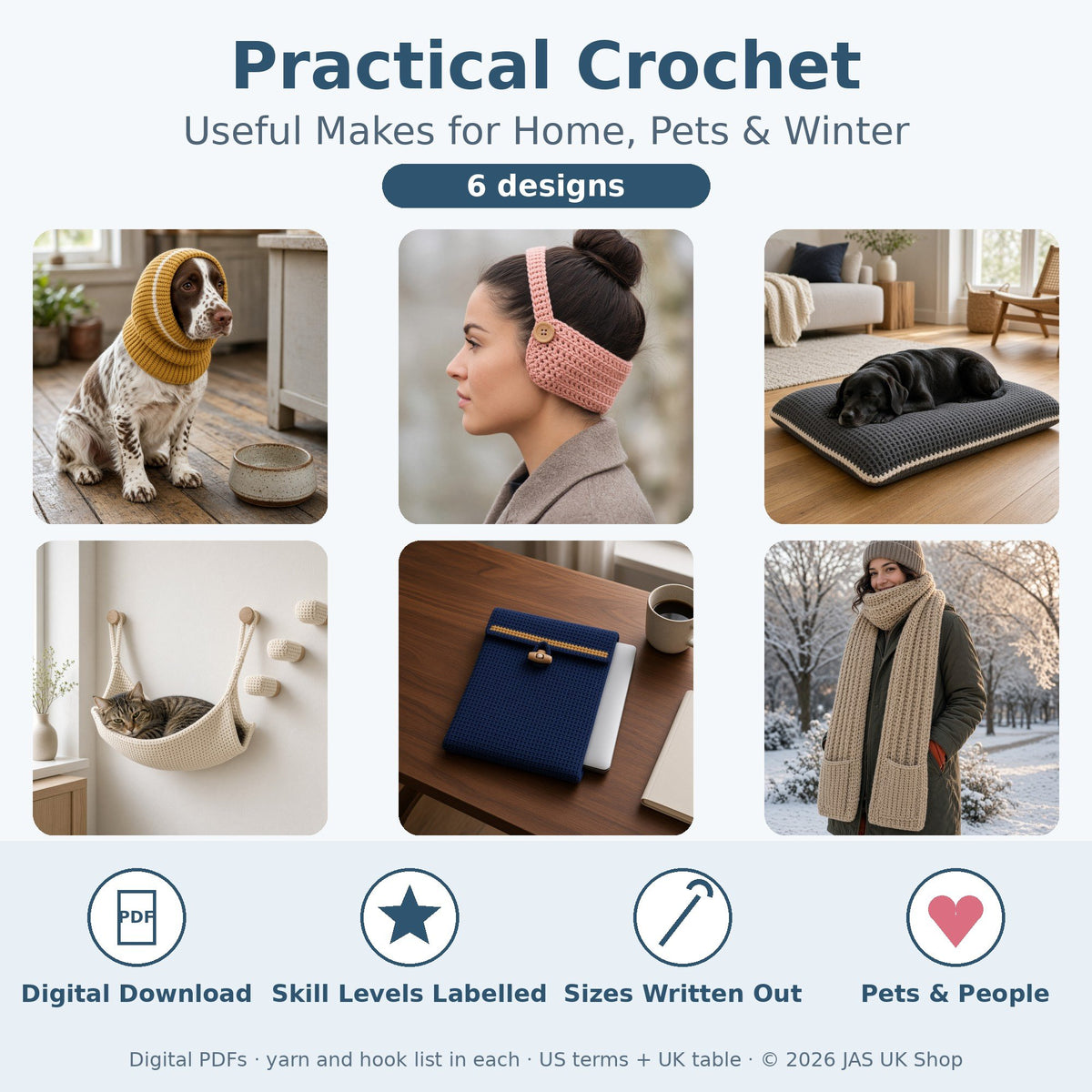 Practical Crochet Pattern Bundle of 6