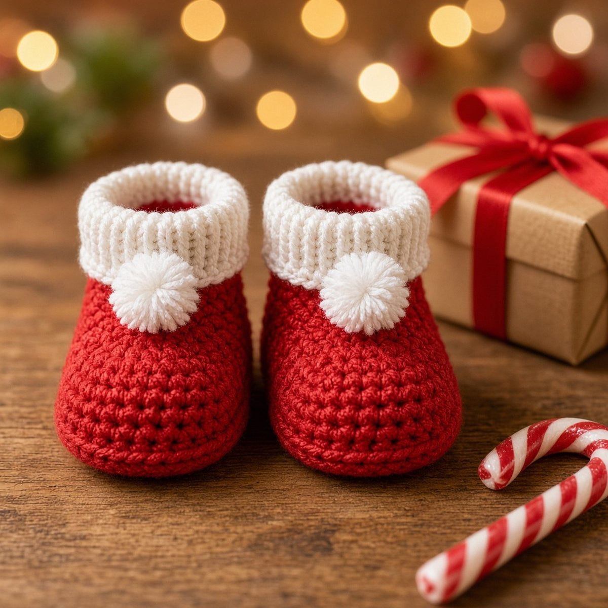 Santa Baby Hat and Booties, crochet pattern, photo 3