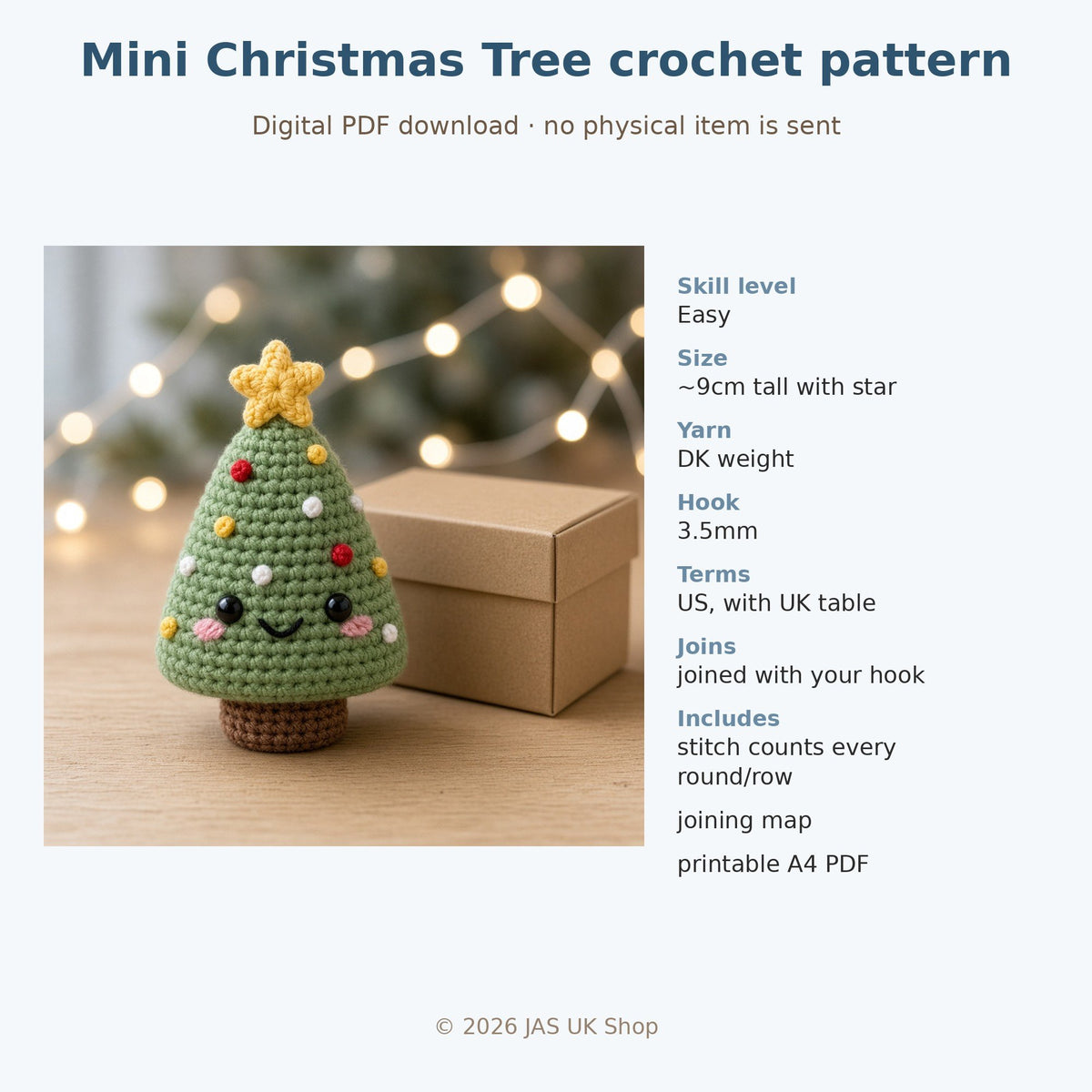 Mini Christmas Tree, crochet pattern, photo 4