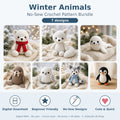 Winter Animals No Sew Crochet Pattern Bundle of 7