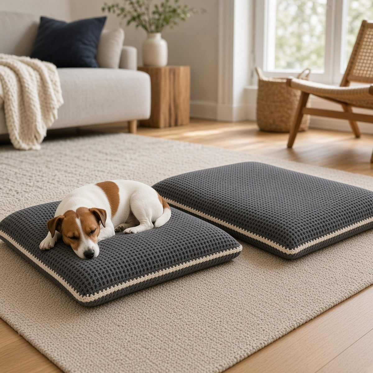 Waffle Stitch Dog Bed Cover, crochet pattern, photo 3