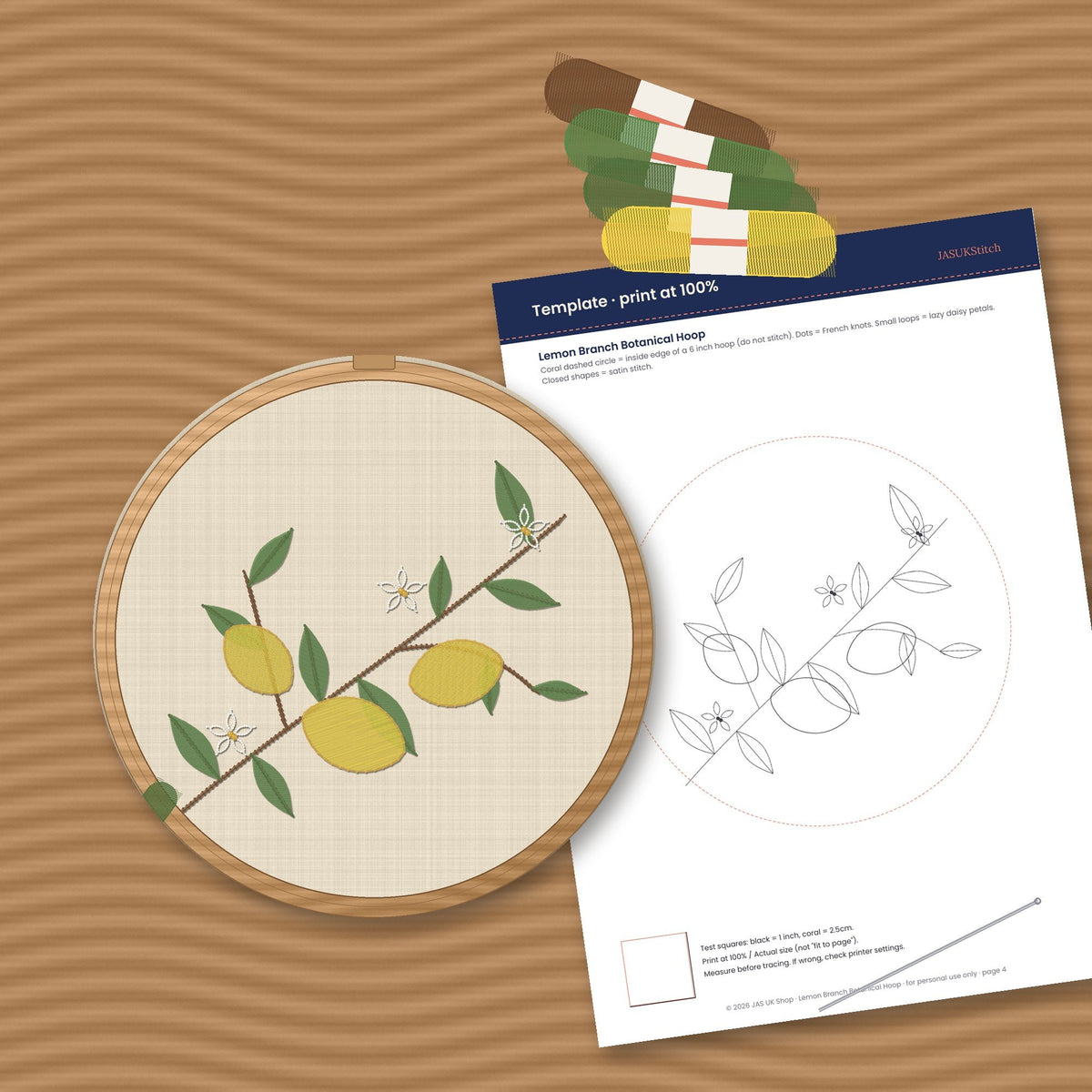 Lemon Branch Botanical, embroidery pattern, photo 2
