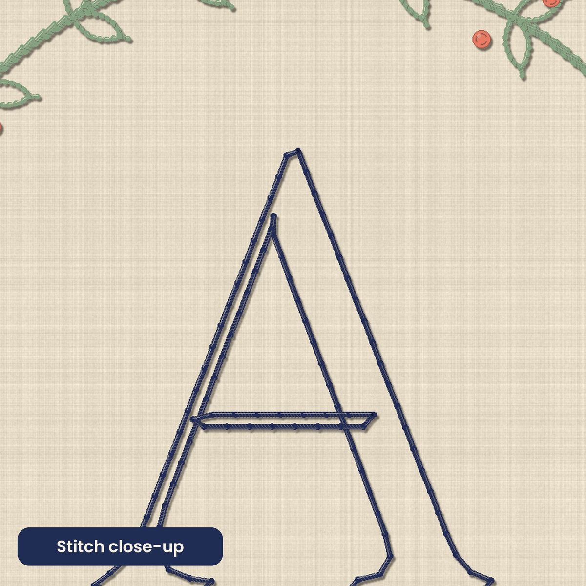 Floral Wreath Monogram Alphabet, embroidery pattern, photo 3
