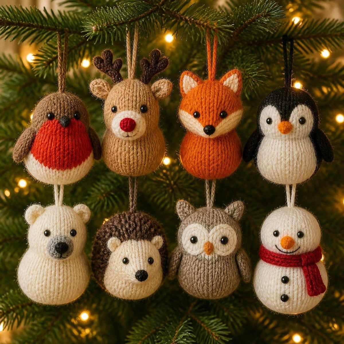 8 Christmas Animal Ornaments, knitting pattern, photo 5