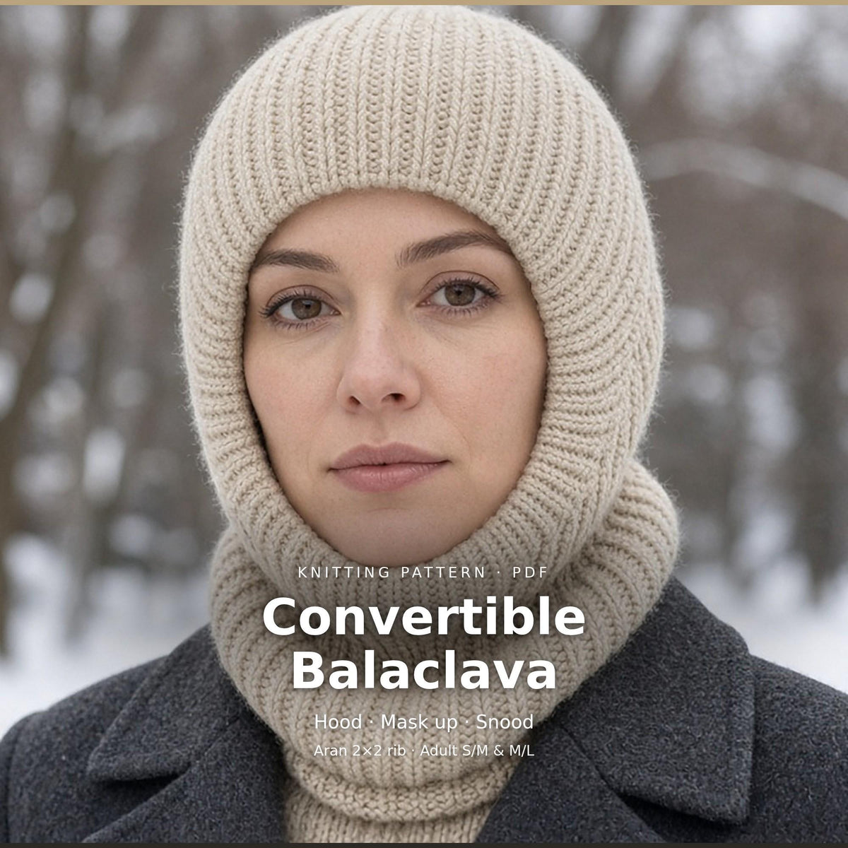 Convertible Balaclava, knitting pattern