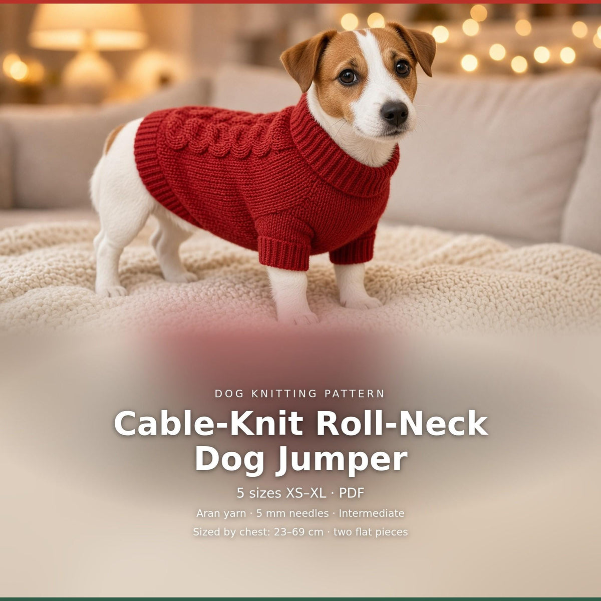 Cable-Knit Dog Jumper, knitting pattern