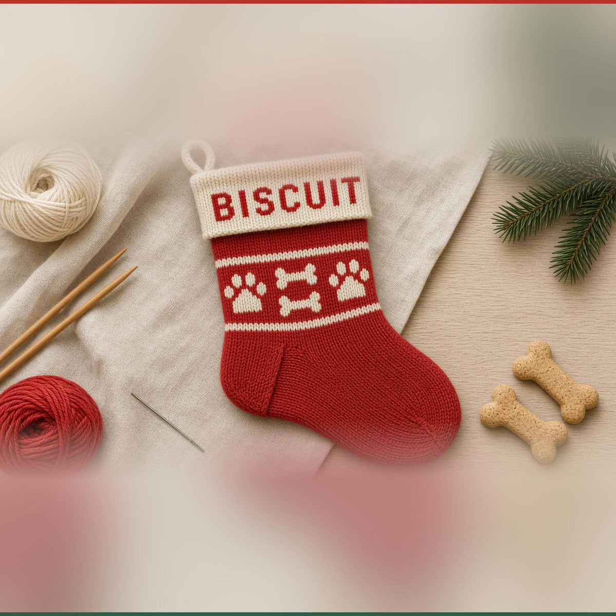 Personalised Dog Christmas Stocking, knitting pattern, photo 5