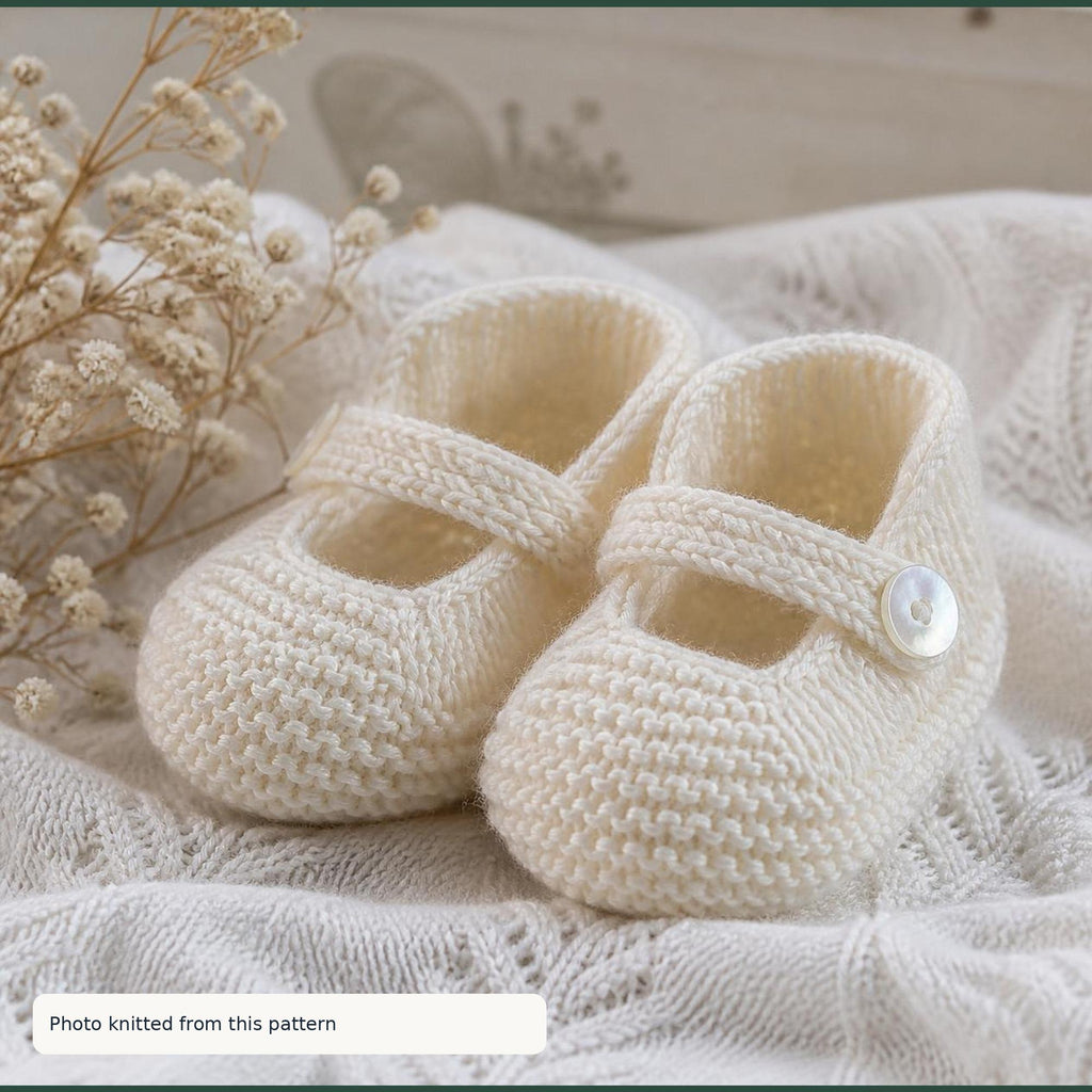 Vintage Baby Booties, knitting pattern, photo 4