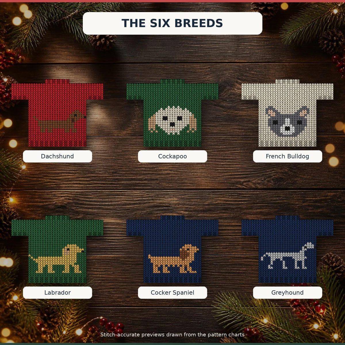 Dog Christmas Jumper Ornaments, knitting pattern, photo 3