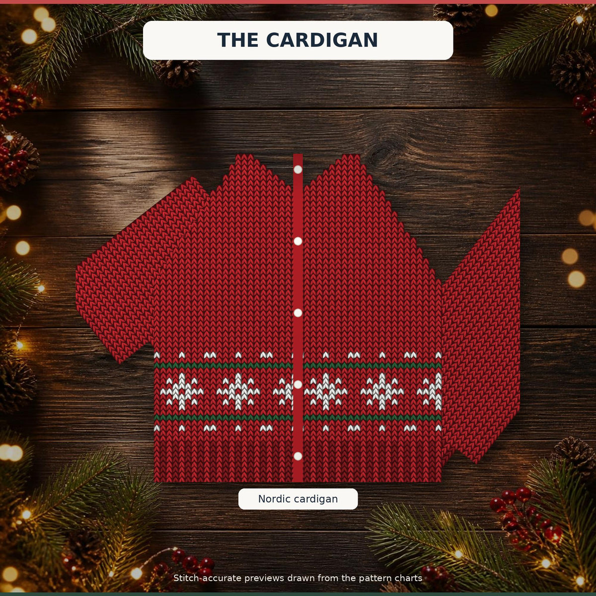 Baby Christmas Cardigan, knitting pattern, photo 3