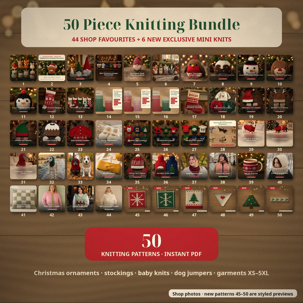 Christmas Knitting Patterns Bundle of 50 PDF, photo 2