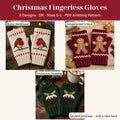 Christmas Fingerless Gloves, knitting pattern