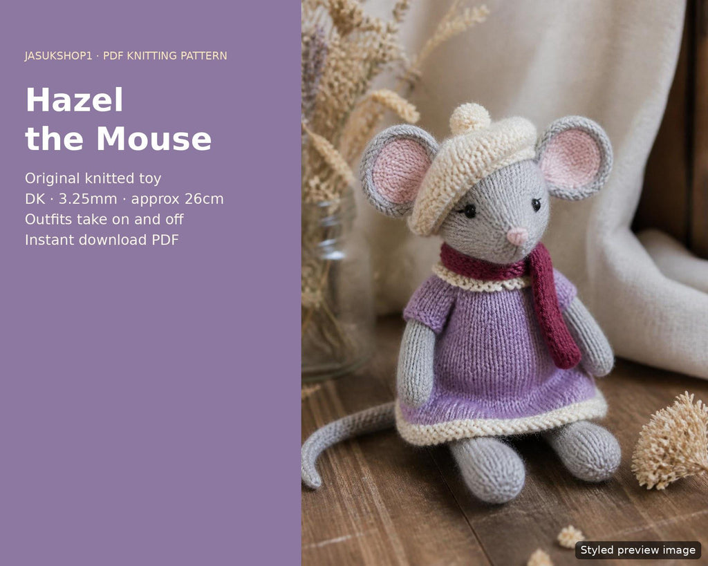 Mouse, knitting pattern