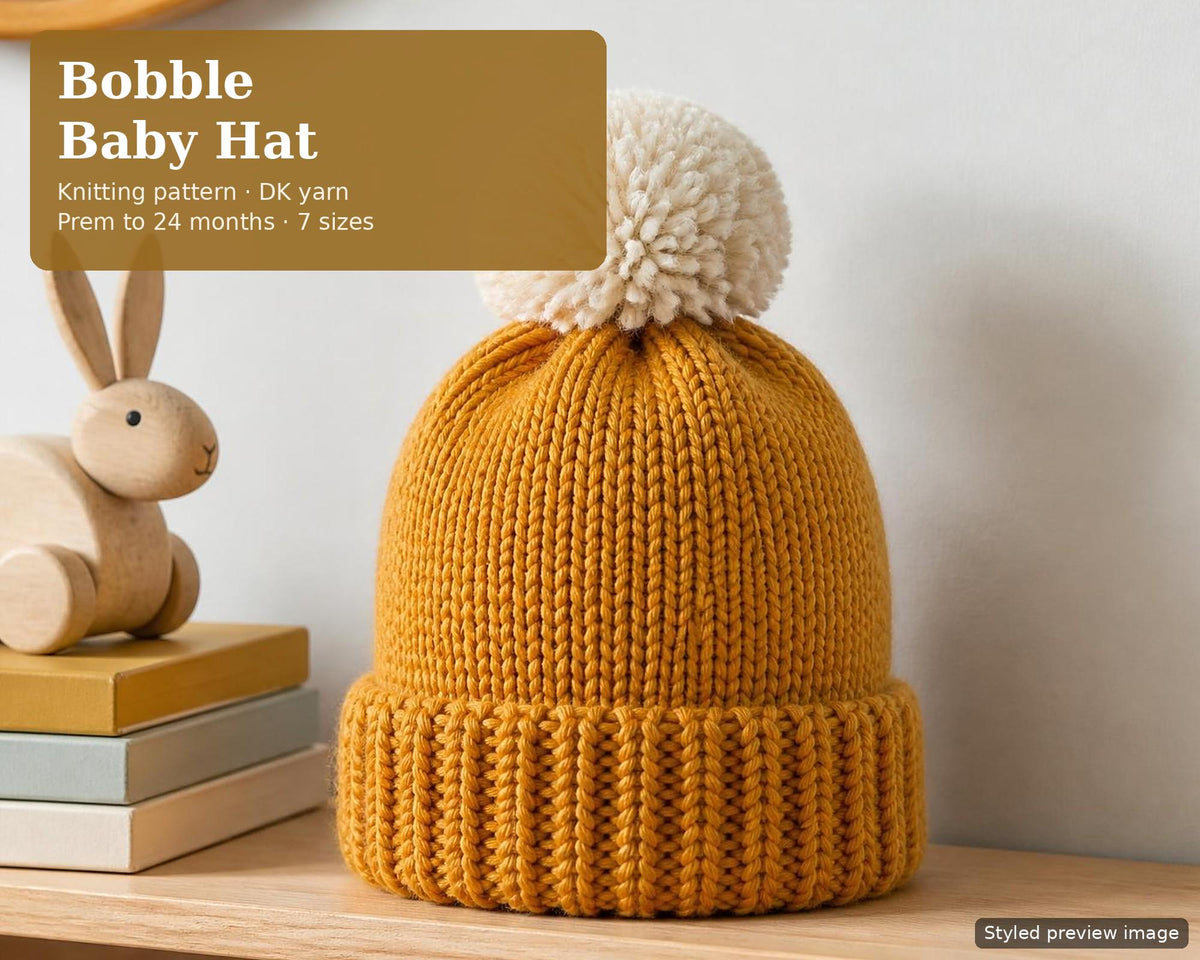 Baby Bobble Hat, knitting pattern, photo 2