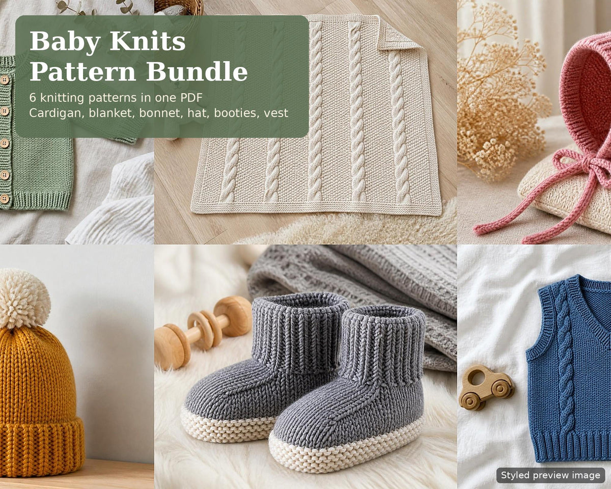 Baby Knitting Pattern Bundle PDF