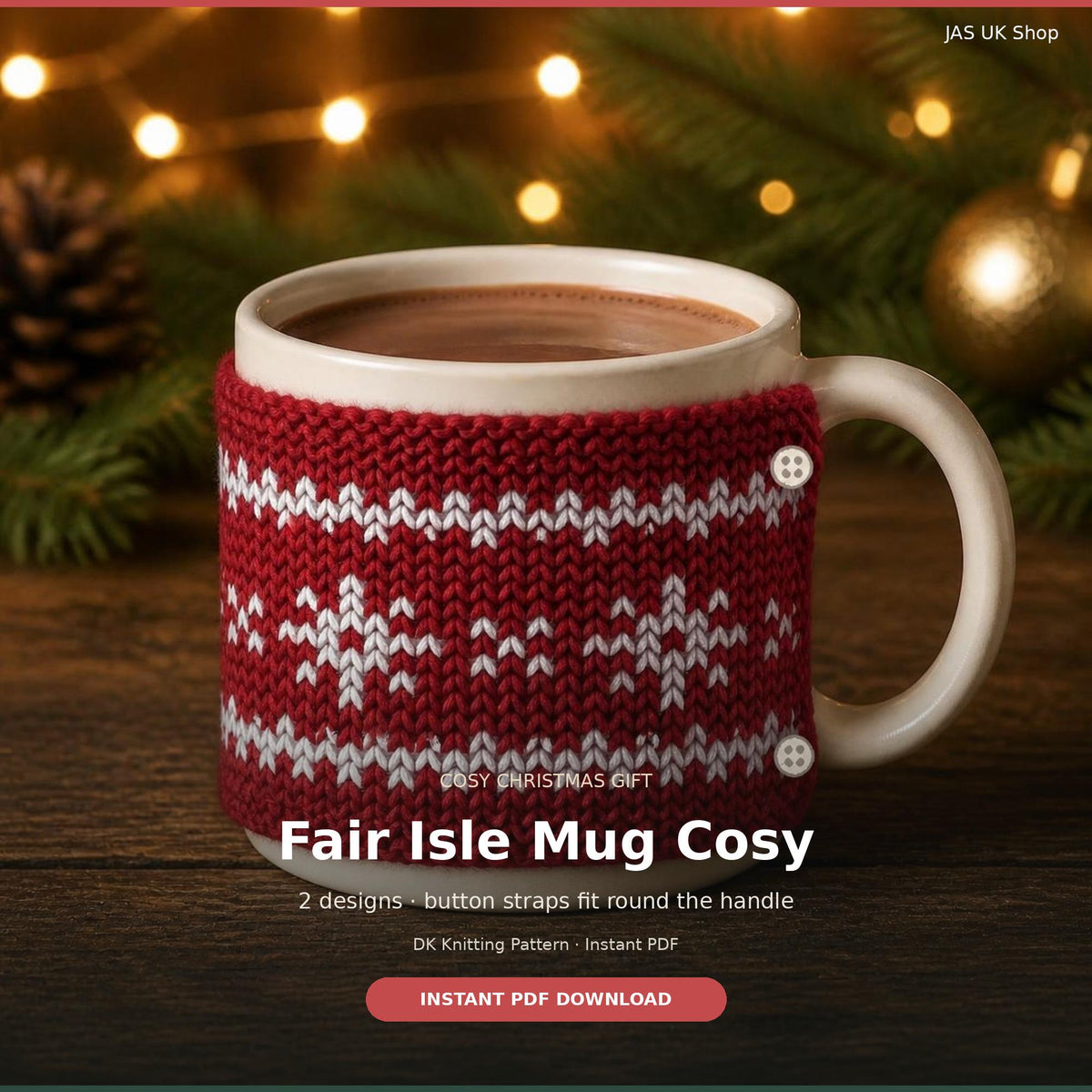 Mug Cosy, knitting pattern