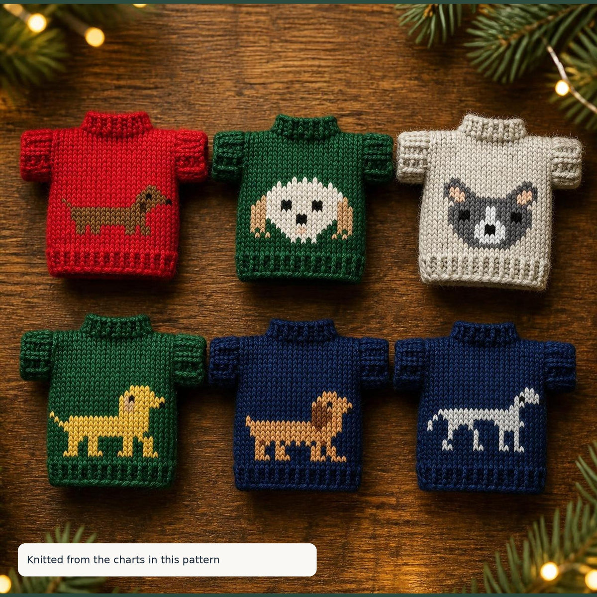 Dog Christmas Jumper Ornaments, knitting pattern, photo 2