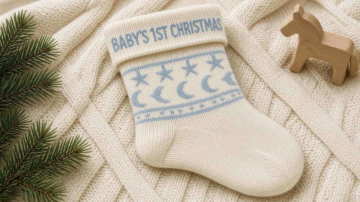 Baby's First Christmas Stocking, knitting pattern