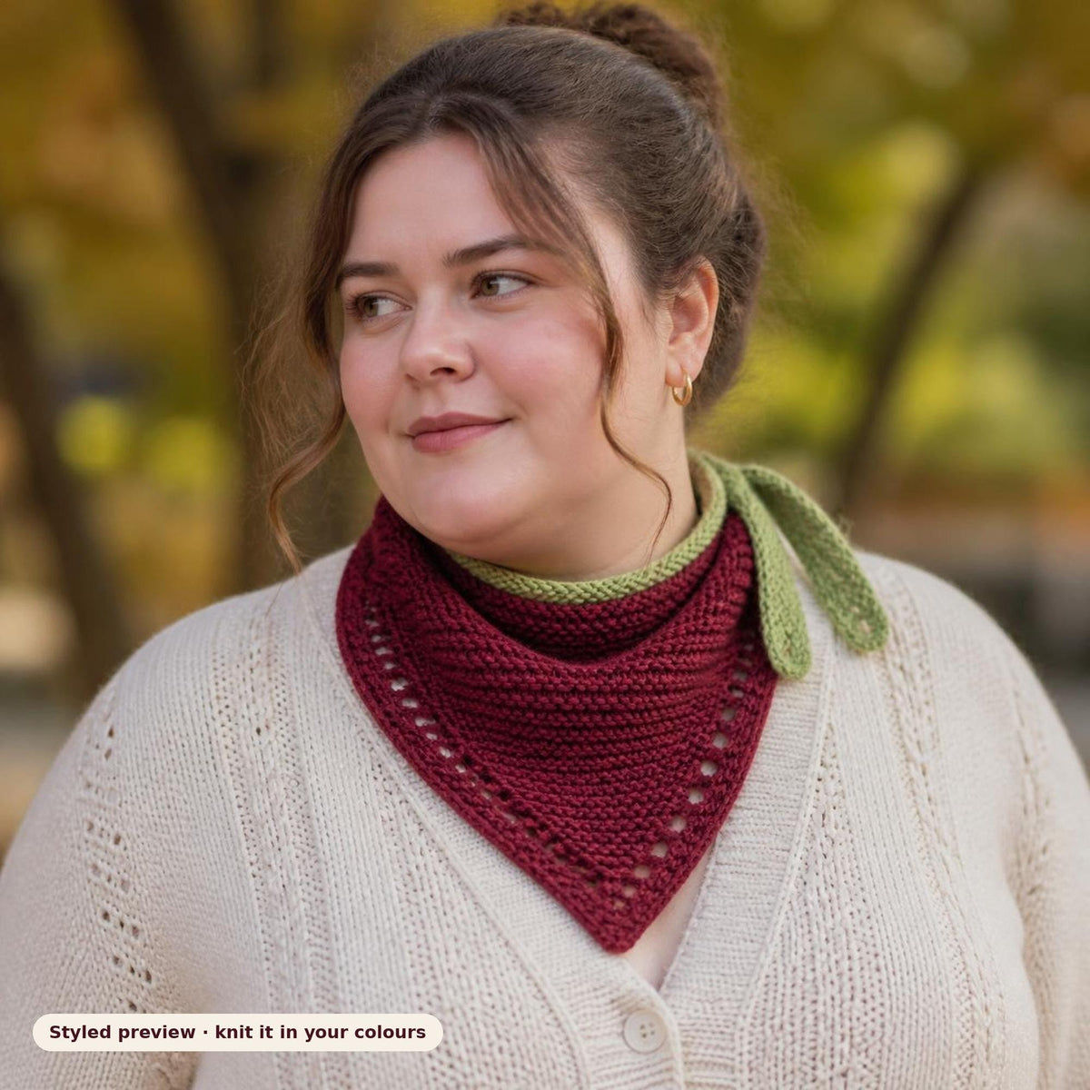 Bandana Scarf, knitting pattern, photo 2