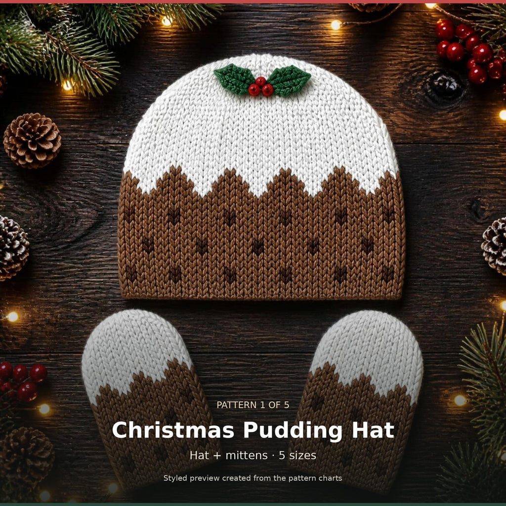 Baby Christmas Outfit Knitting Pattern Bundle, photo 2