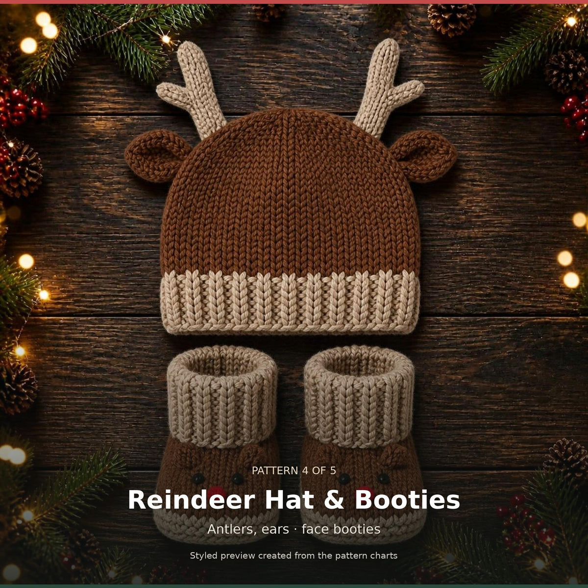 Baby Christmas Outfit Knitting Pattern Bundle, photo 5
