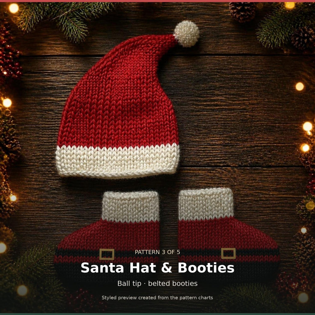 Baby Christmas Outfit Knitting Pattern Bundle, photo 4