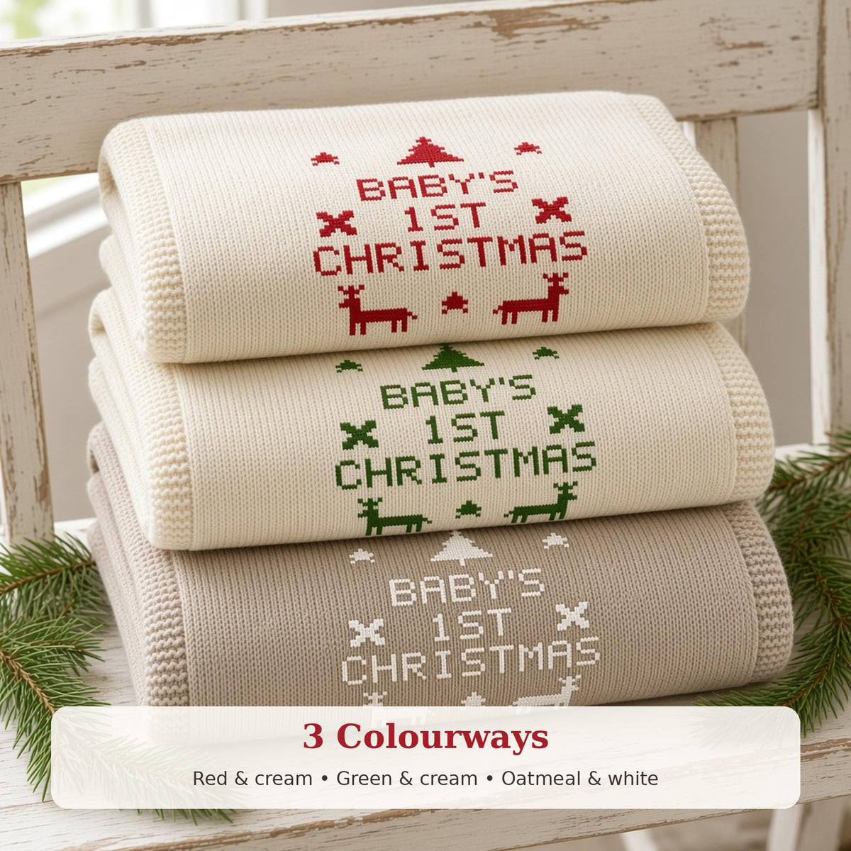 Baby's First Christmas Blanket, knitting pattern, photo 5