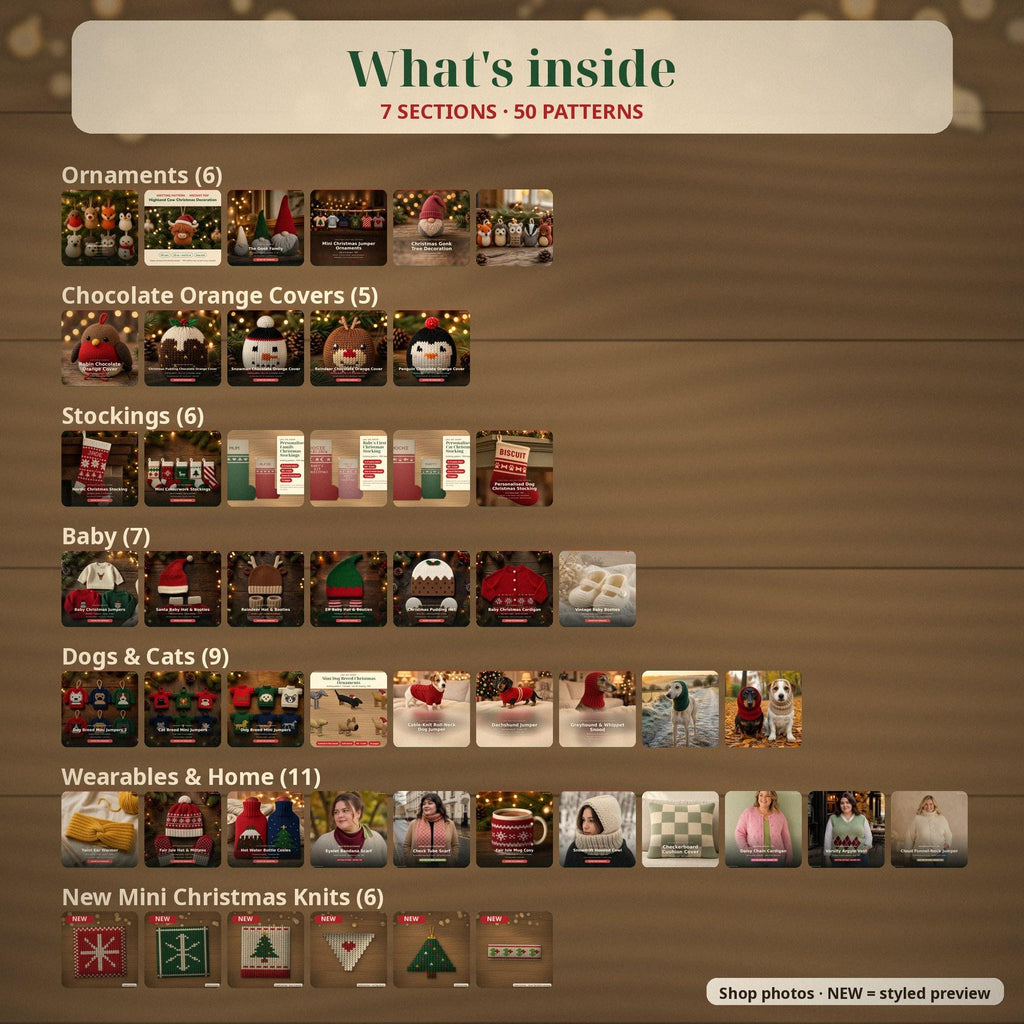 Christmas Knitting Patterns Bundle of 50 PDF, photo 3