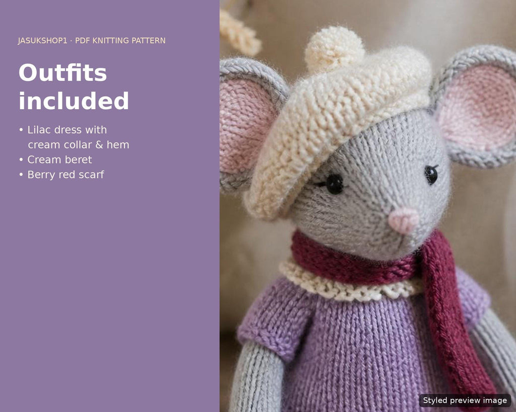Mouse, knitting pattern, photo 2
