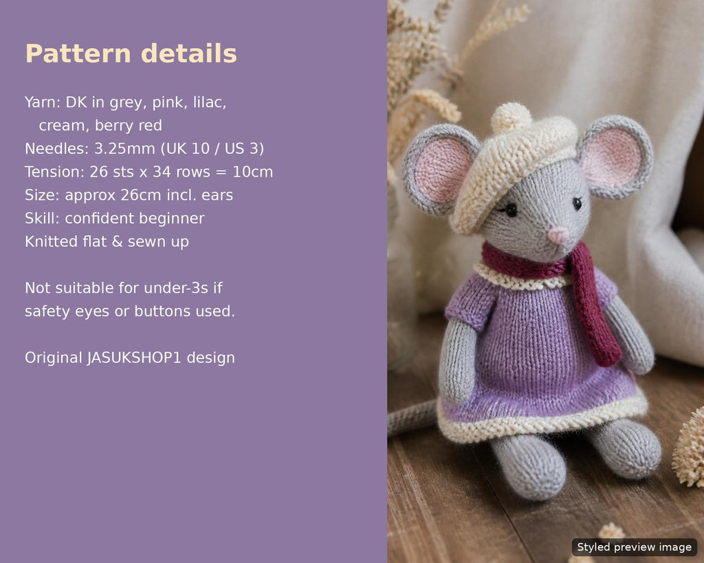Mouse, knitting pattern, photo 5