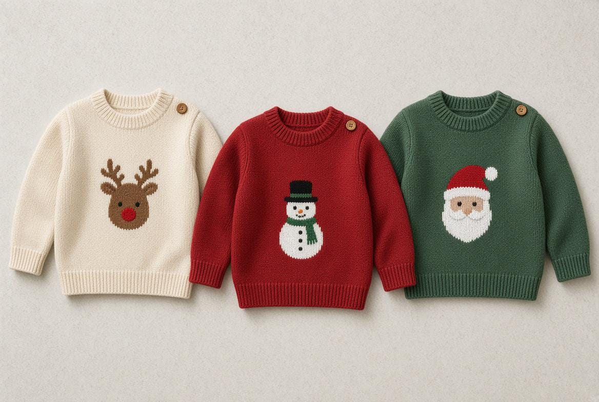 Baby Christmas Jumper, knitting pattern