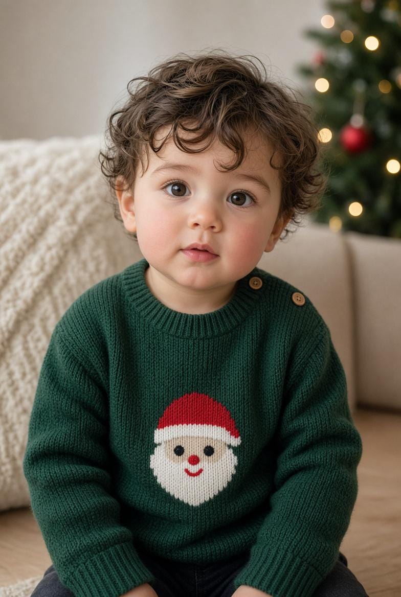 Baby Christmas Jumper, knitting pattern, photo 2