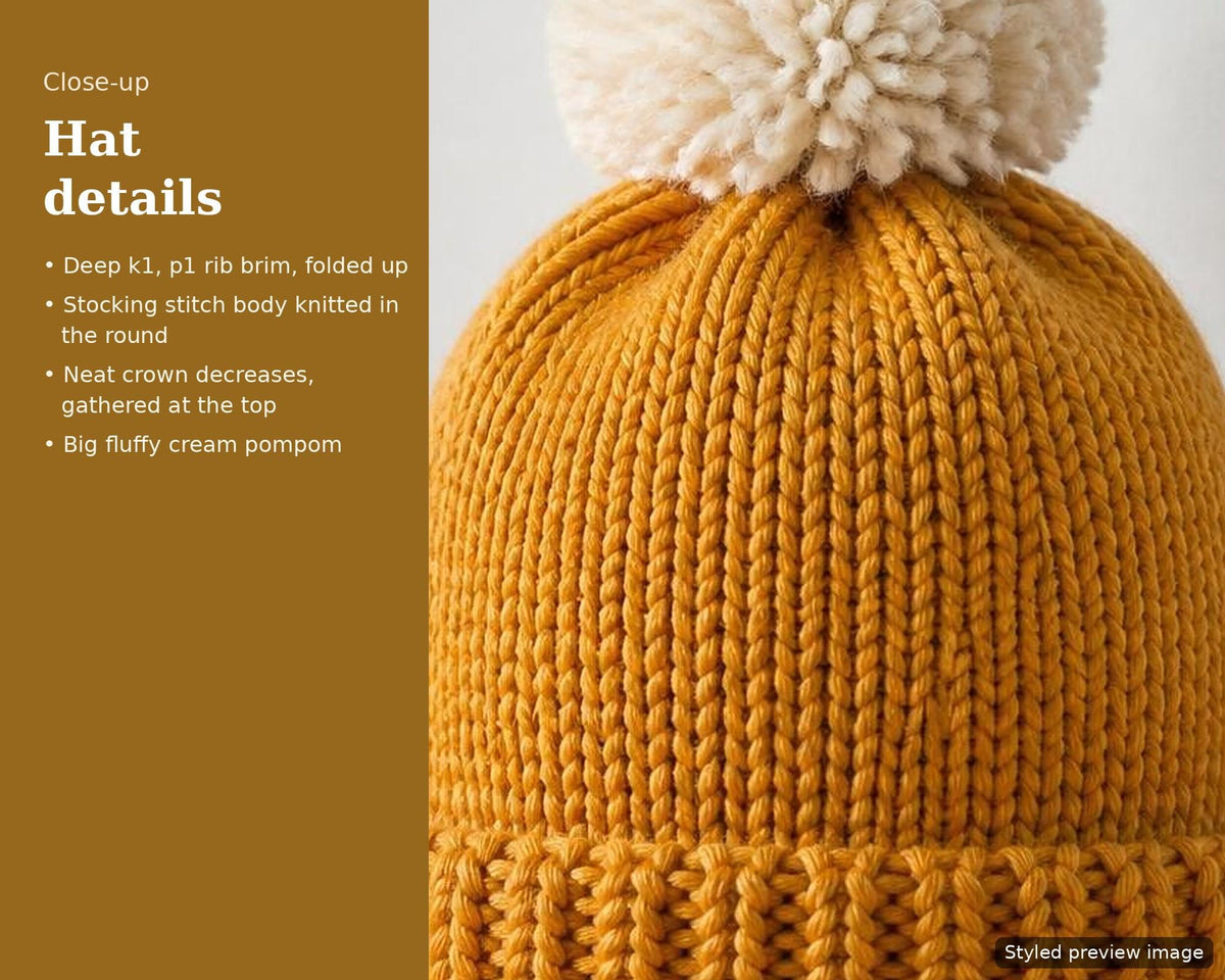 Baby Bobble Hat, knitting pattern, photo 3