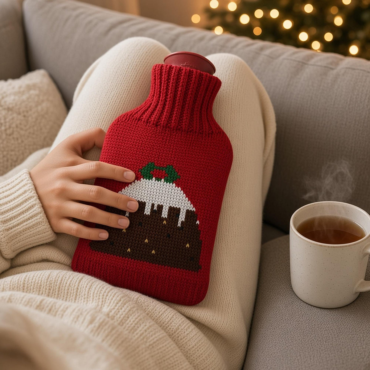 Christmas Hot Water Bottle Cover, knitting pattern, photo 2