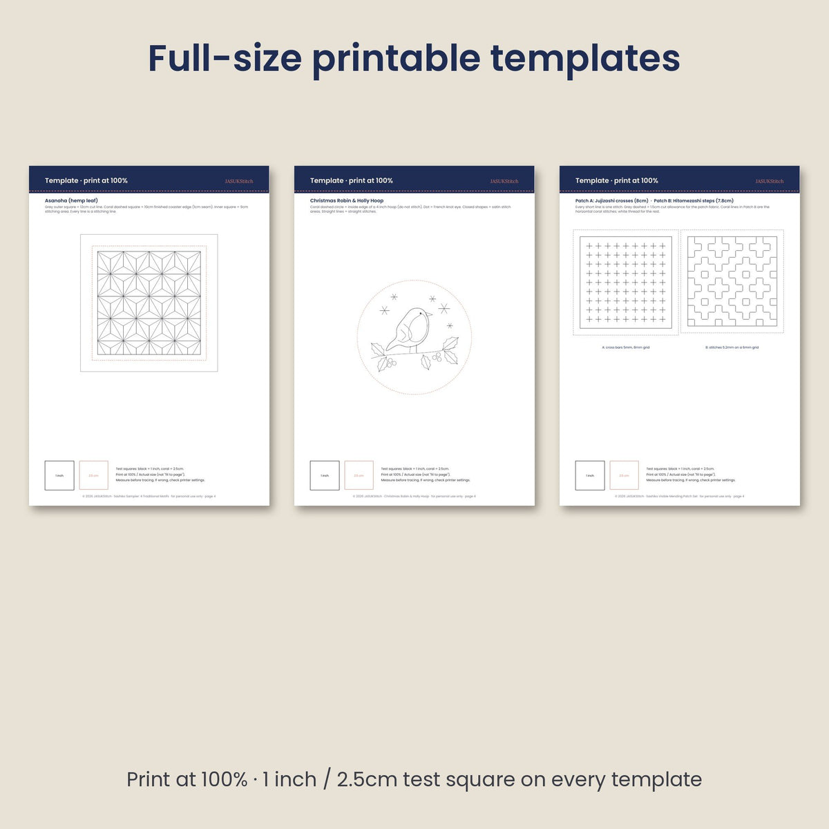 Embroidery and Sashiko Pattern Bundle of 5, photo 5