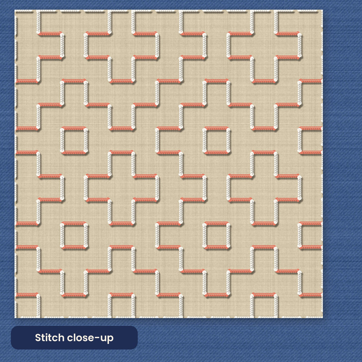 Sashiko Visible Mending Patch, sashiko pattern, photo 3